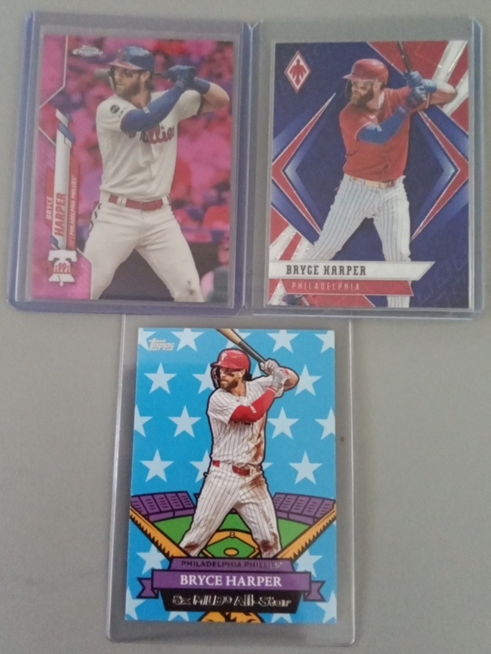 Topps And Panini Bryce Harper Card Lot - Blue, Red, White